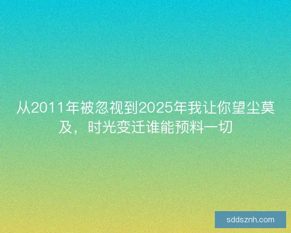 从2011年被忽视到2025年我让你望尘莫及，时光变迁谁能预料一切